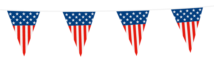 10m Wimpelkette Amerika / USA