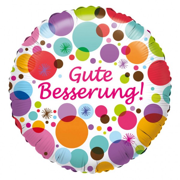 Folienballon Punkte - Gute Besserung! (43cm)