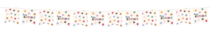 Flaggen Banner Happy Birthday Sterne
