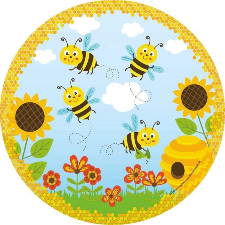 8 Teller Süße Bienen