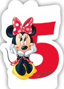 Zahlenkerze #5 - Minnie Maus