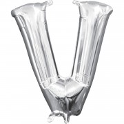 Folienballon Buchstabe V - in Silber