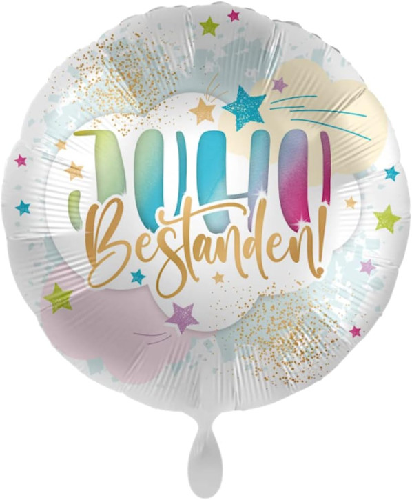Folienballon Juhu Bestanden!
