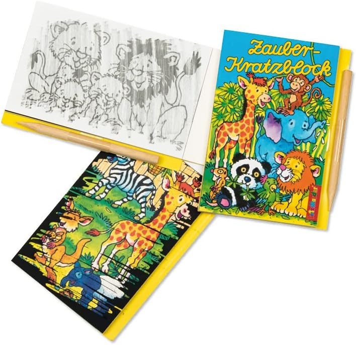Zauber-Kratzblock Zootiere A7