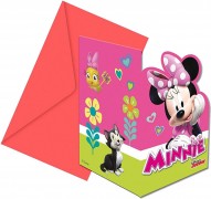 6 Einladungen Minnie - Happy Helpers