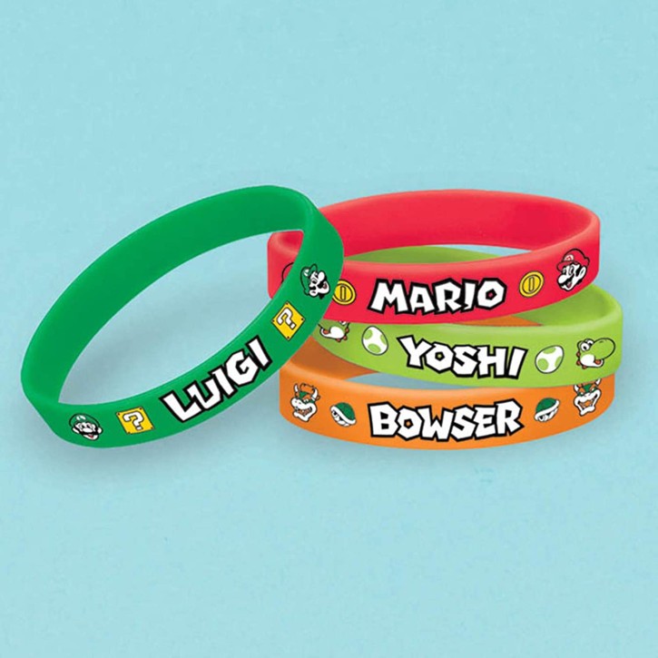 6 Armbänder Super Mario Bros.
