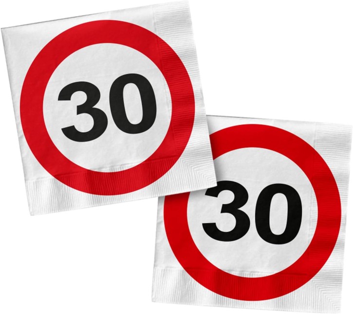 20 Servietten 30. Geburtstag