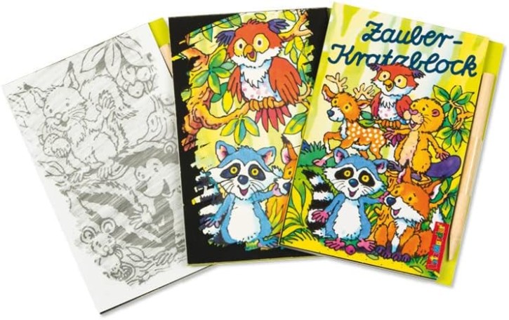 Zauber-Kratzblock Waldtiere A7