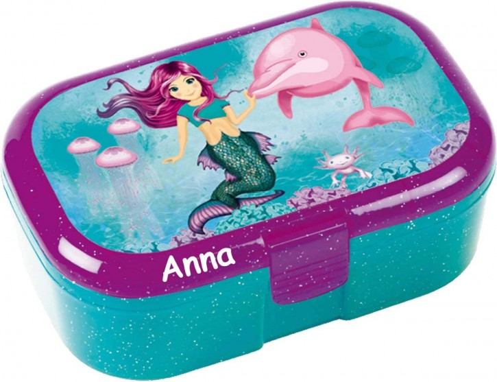Lunchbox "Meerjungfrau" - Mit Wunschname