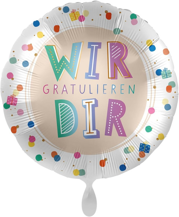 Folienballon Wir gratulieren dir