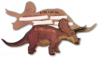 6 Einladungskarten Triceratops