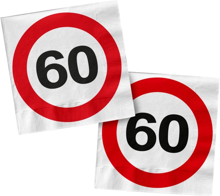 20 Servietten 60. Geburtstag