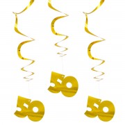 3 Deko-Wirbel Goldhochzeit
