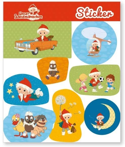 1 Sticker-Bogen Sandmann