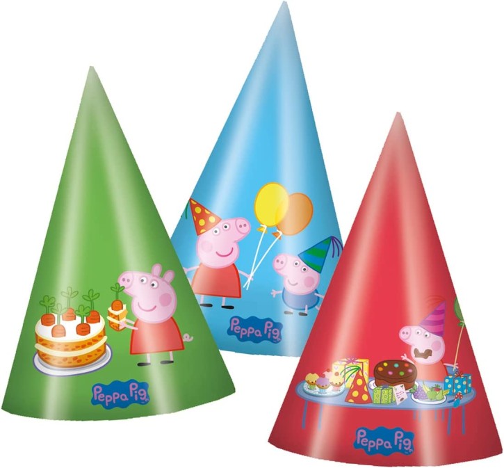 6 Party-Hüte Peppa Pig