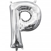 Folienballon Buchstabe P - in Silber