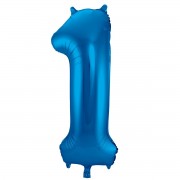 Folienballon Zahl 1 - in Blau