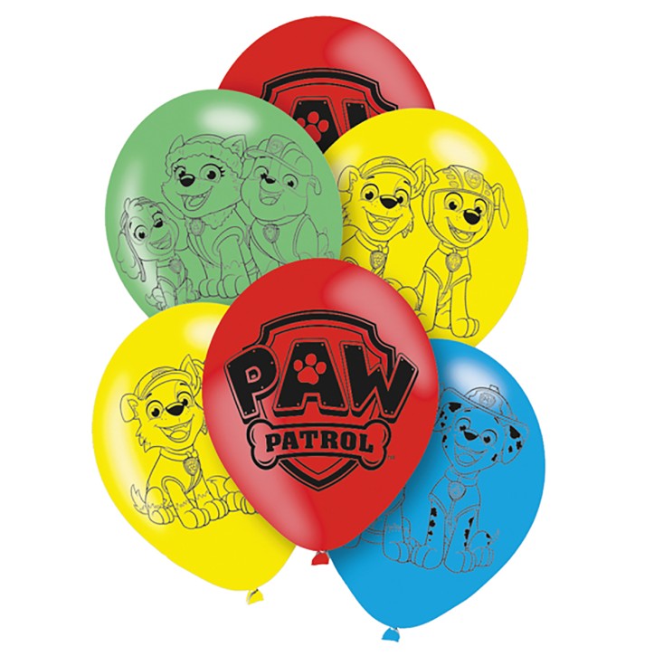 6 Luftballons Paw Patrol 2022