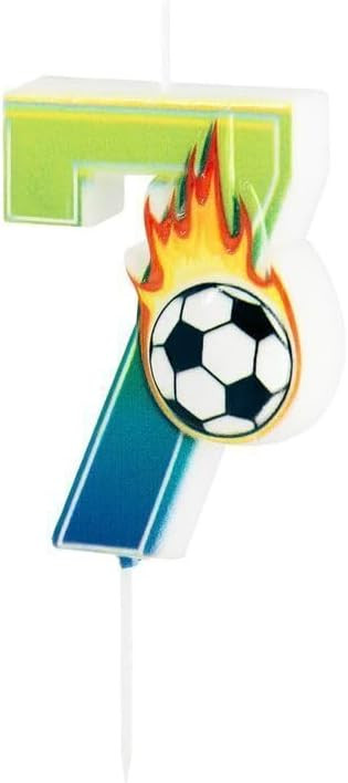 Zahlenkerze #7 - Fußball