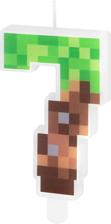 Zahlenkerze #7 - Pixel