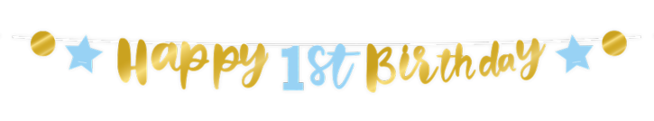 Girlande 1. Geburtstag Junge