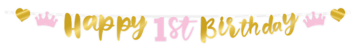 Girlande 1. Geburtstag Mädchen