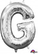 Folienballon XXL-Buchstabe G - in Silber