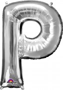 Folienballon XXL-Buchstabe P - in Silber