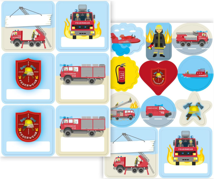 Aufkleber Set Feuerwehr
