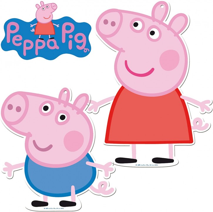 2 Schilder Peppa Pig