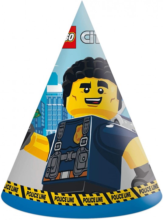 6 Party-Hütchen Lego City