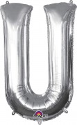 Folienballon XXL-Buchstabe U - in Silber