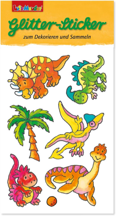 Dinosaurier Glitter-Sticker