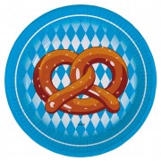 8 kleine Teller Brezeln