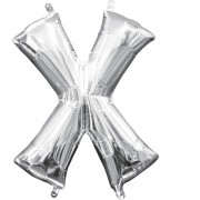 Folienballon Buchstabe X - in Silber