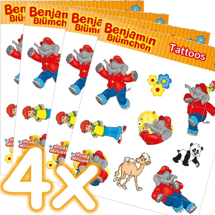 4 Tattoo-Bögen Benjamin Blümchen