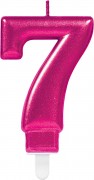 Zahlenkerze #7 - in Pink