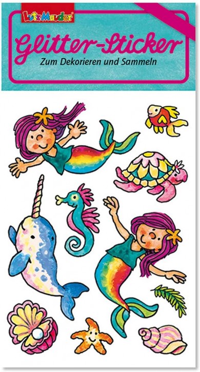Meerjungfrau Glitter-Sticker