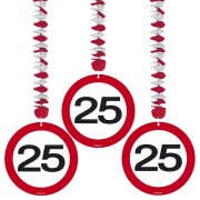 3 Dekospiralen 25. Geburtstag
