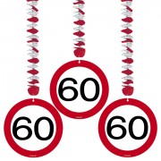 3 Dekospiralen 60. Geburtstag