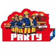 8 Einladungen + Umschläge Feuerwehrmann Sam