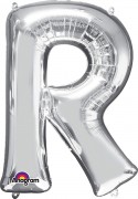 Folienballon XXL-Buchstabe R - in Silber