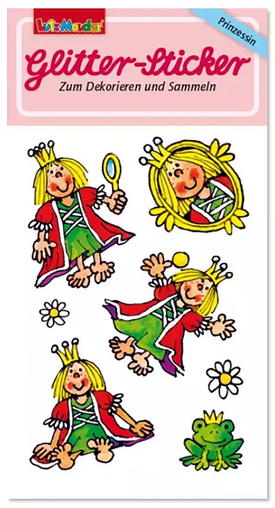 Prinzessin Glitter-Sticker