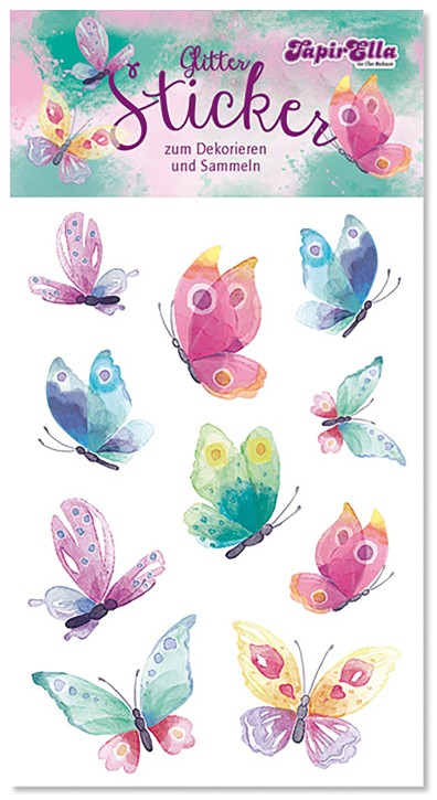 Schmetterlinge Glitter-Sticker