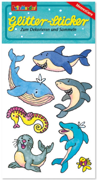 Meerestiere Glitter-Sticker
