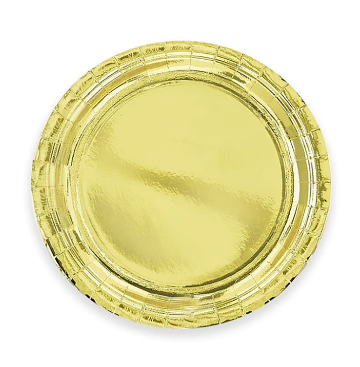 6 Teller Metallic-Gold