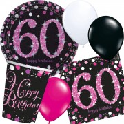 44-teiliges Spar-Set: 60. Geburtstag - Sparkling Pink