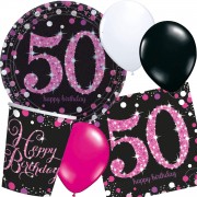 44-teiliges Spar-Set: 50. Geburtstag - Sparkling Pink