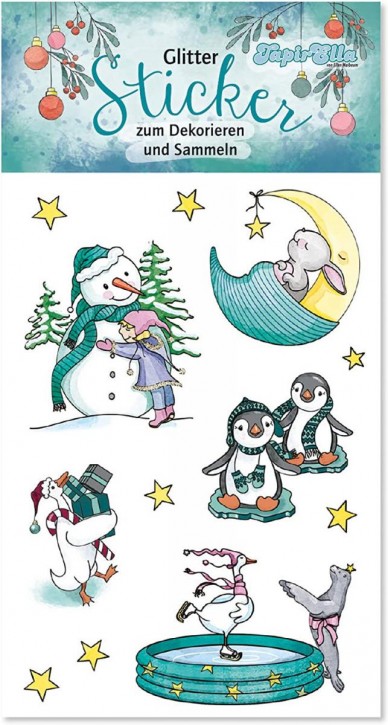 Weihnachten Glitter-Sticker