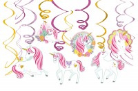 12 Deko-Wirbel Magical Unicorn